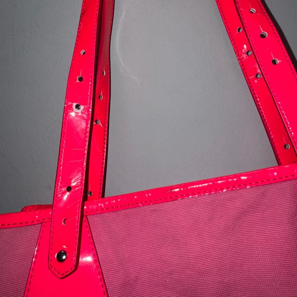 Fiorucci Y2K Pink Cherub Angel Tote Bag Canvas Patent Shopper McBling